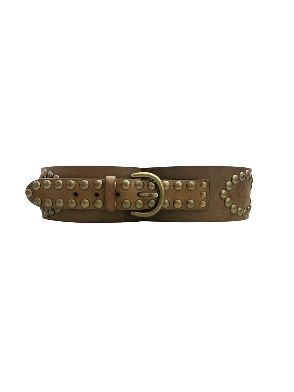 Vintage Linea Pelle Studded Leather Statement Belt